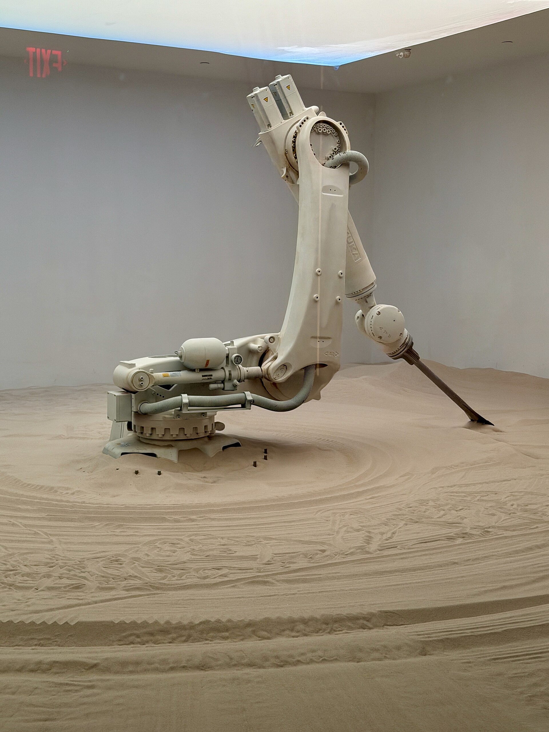 KUKA industrial robot arm in motion