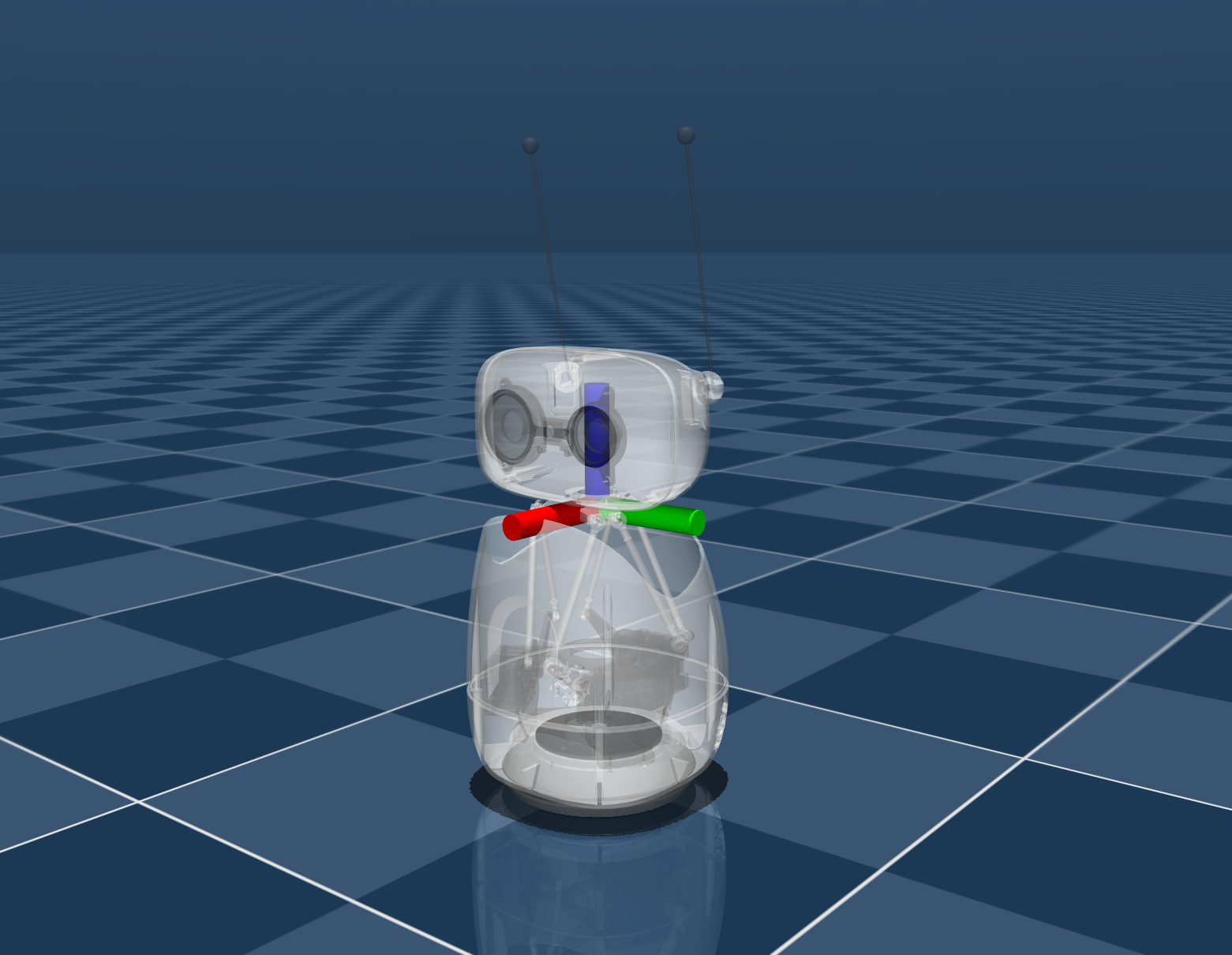 Reachy Mini head frame diagram