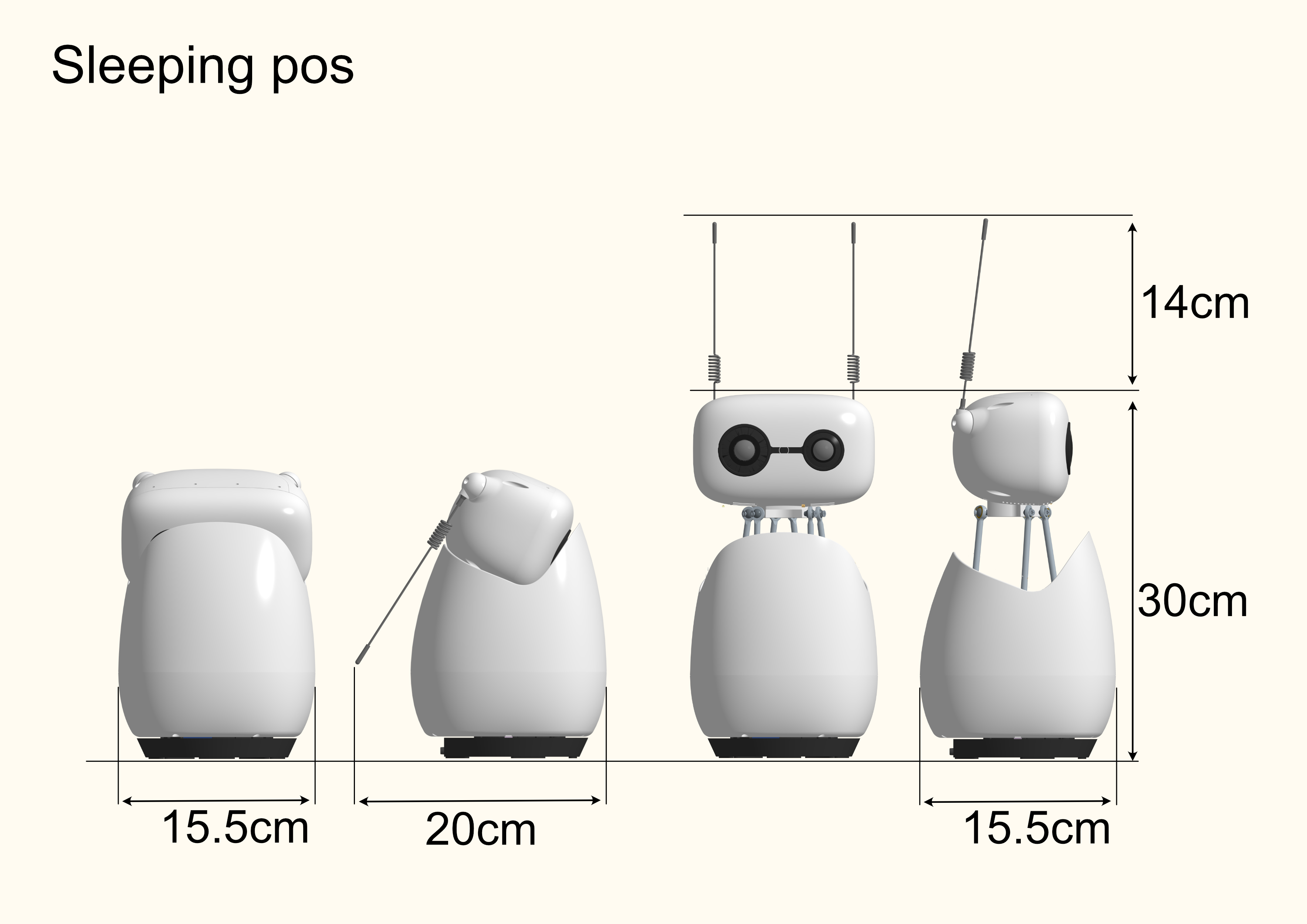 Reachy Mini dimensions diagram